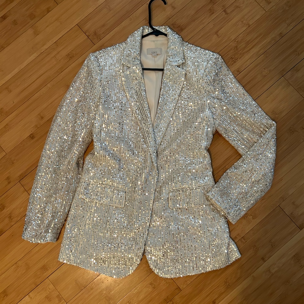 Sequin Blazer Size 6 LOFT